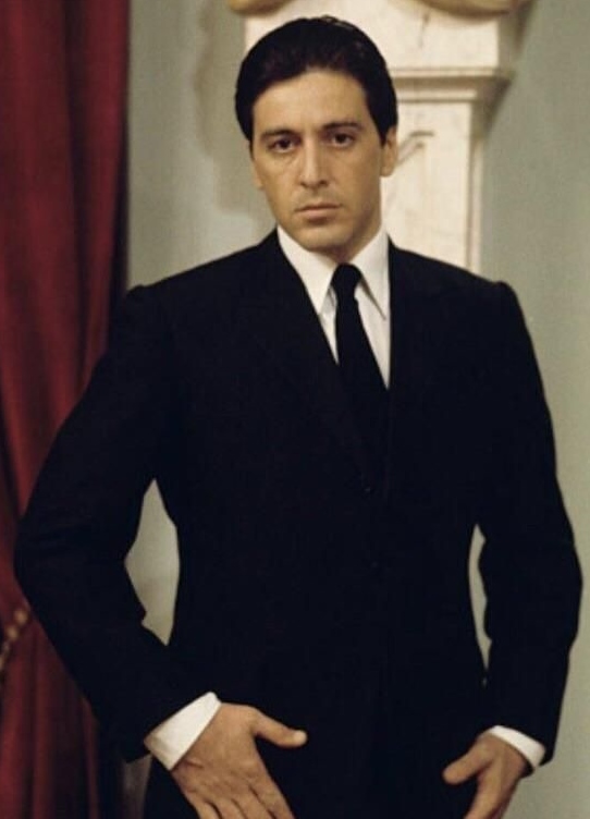 michael corleone black suit